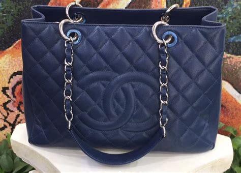 chanel gst bag blue|Chanel shopping bag tote.